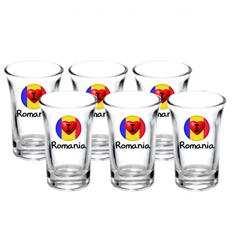I love romania, set 6 pahare shout, model 29bsv